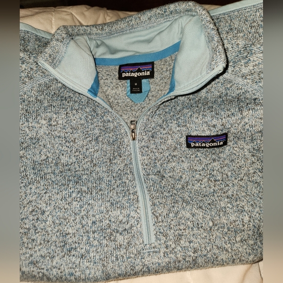 Patagonia Women's Better Sweater 1/4 Zip Pullover, Medium, Blue, EUC - Picture 1 of 5